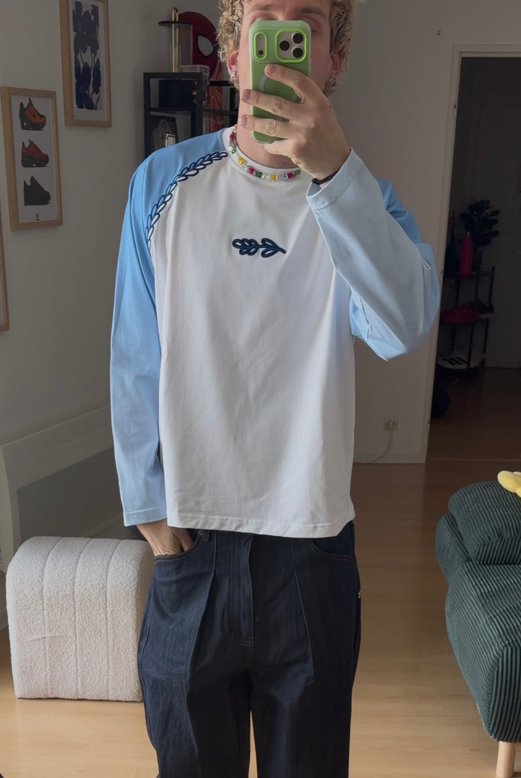 Longsleeve ciel bleu